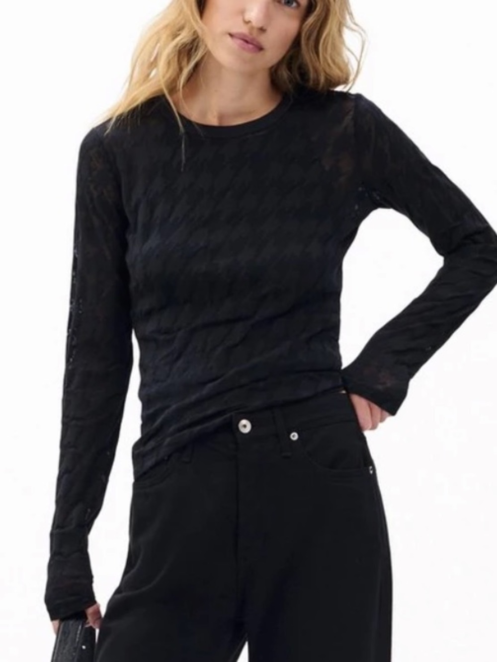 Rag&Bone Valencia Houndstooth Tee